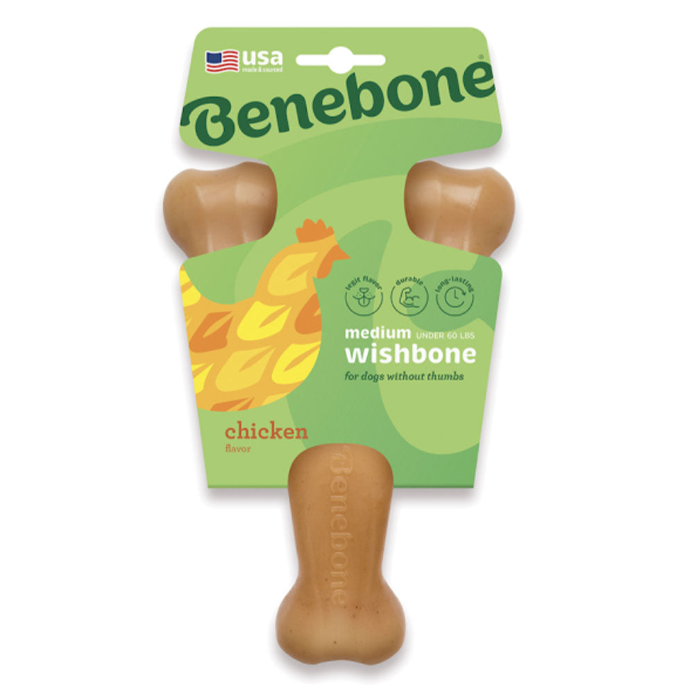 Benebone Wishbone Chicken Chew Toy for Dogs Medium