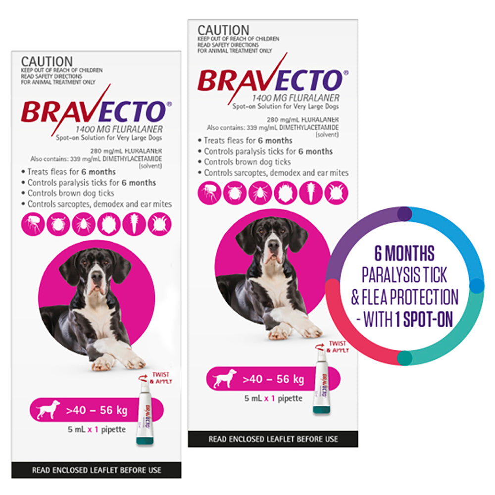 Bravecto Spot On for X-Large Dogs (40 - 56 kg) Pink