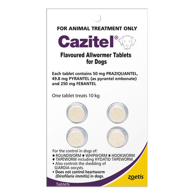 Cazitel Flavoured Allwormer For Dogs 10Kg (Purple)