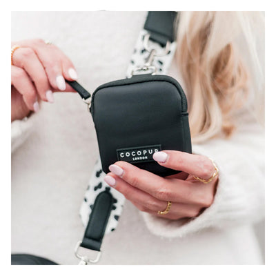 Cocopup London Zip Treat Pouch for dogs Black