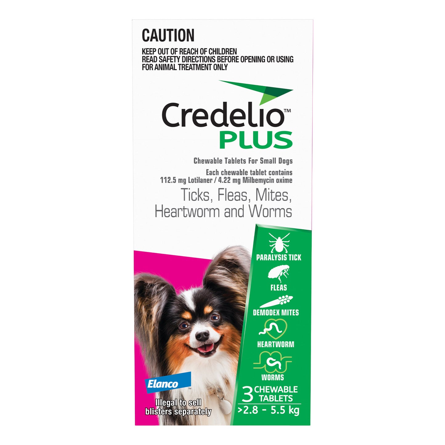 Credelio Plus For Small Dogs 2.8 - 5.5 Kg Pink