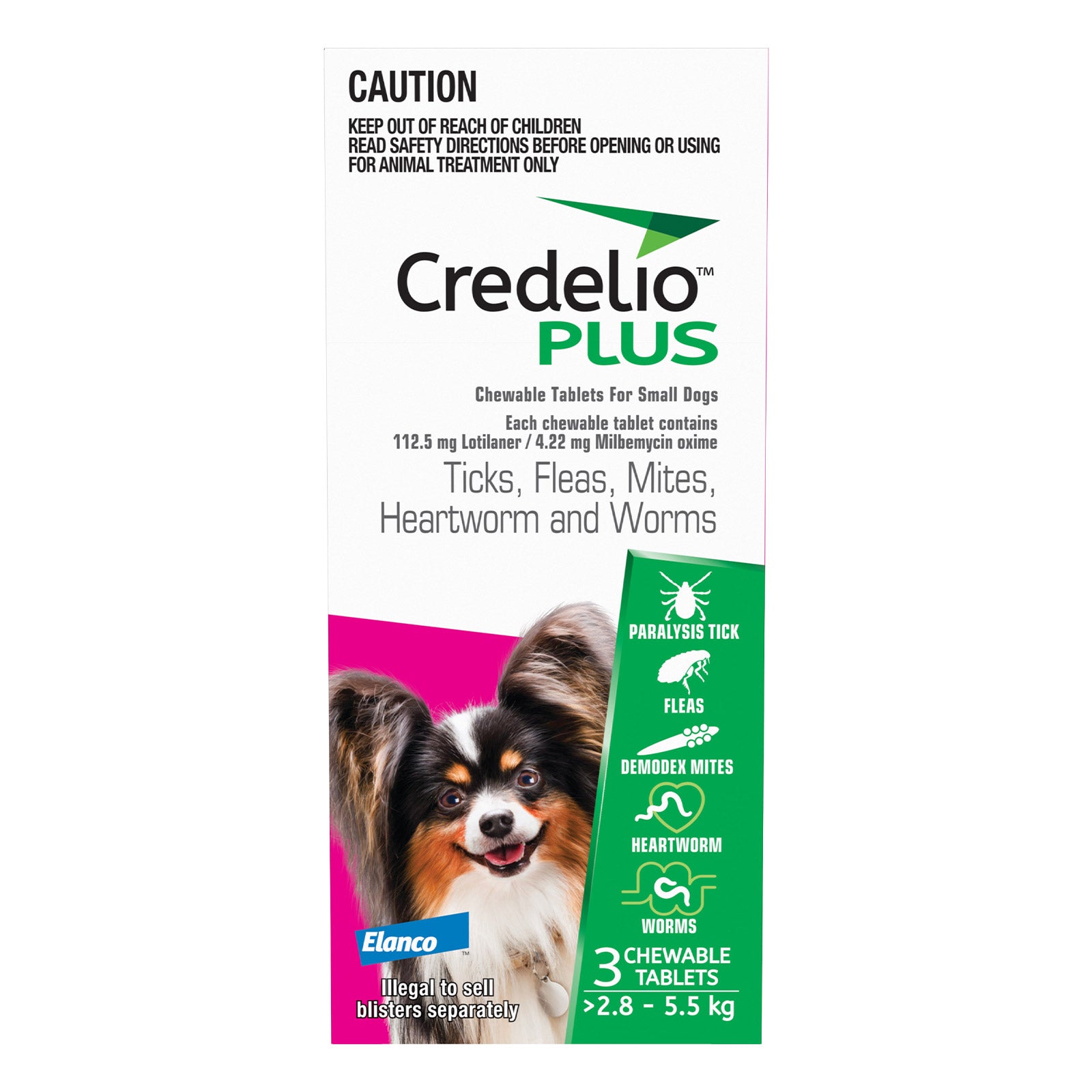 Credelio Plus For Small Dogs 2.8 - 5.5 Kg Pink