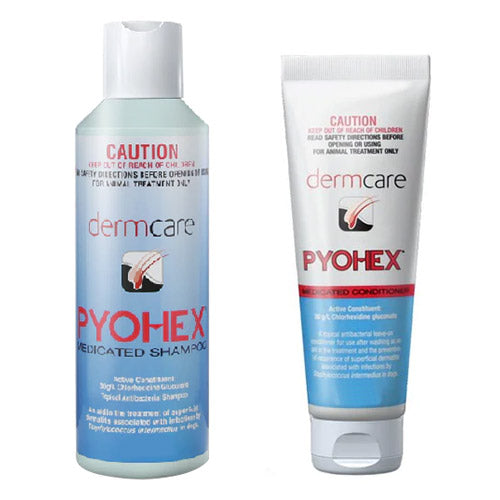 Dermcare Pyohex Combo Pack - 250ml Pyohex Shampoo + 200ml Pyohex Conditioner