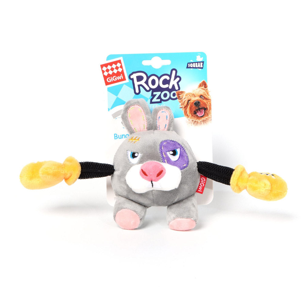 GiGwi Squeak Rock Zoo Toy for Dogs - Boxer Rabbit