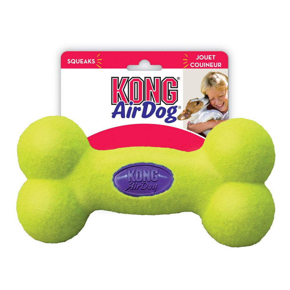 KONG AirDog Nonabrasive Felt Squeaker Toy for Dogs - Bone