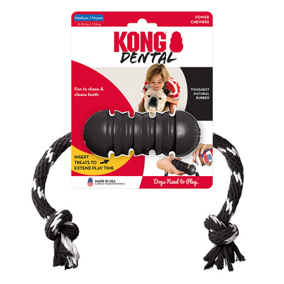 KONG Dental Rubber Toy for Dogs - Extreme with Rope