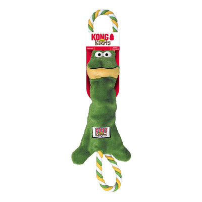 KONG Knots Tugger Squeaker Fetch Toy for Dogs - Frog