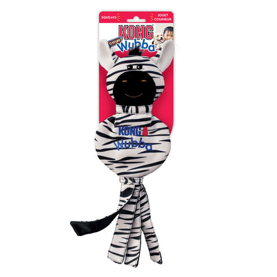 KONG Wubba No Stuff Squeaker Toy for Dogs - Zebra