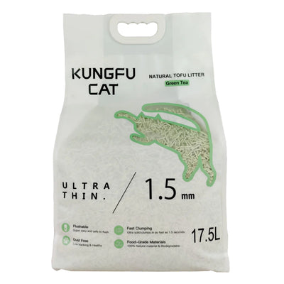 Kungfu Cat Ultra Thin Natural Tofu Litter - Green Tea