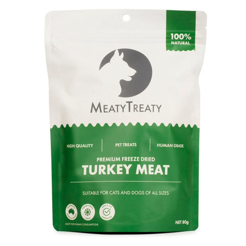 Meatytreaty Premium Freeze Dried Turkey Meat For Cats And Dogs