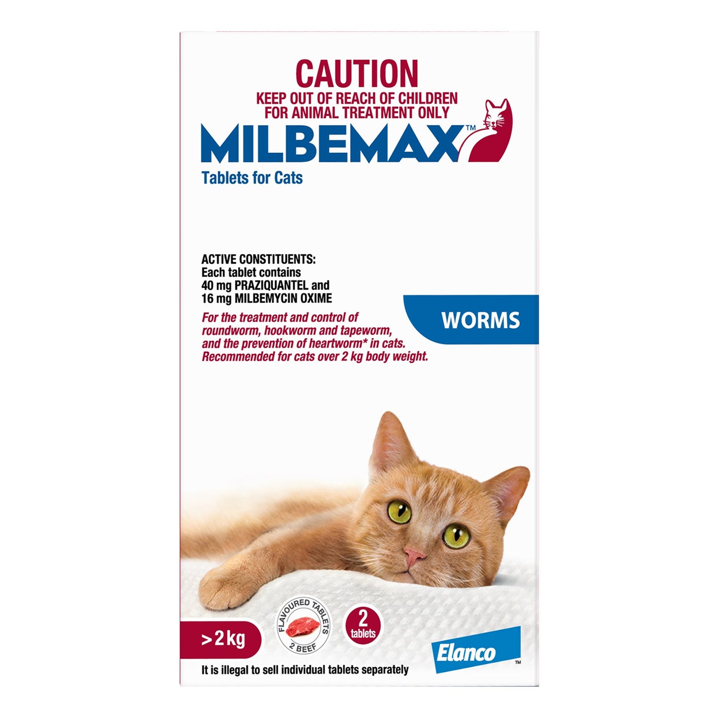 Milbemax Allwormer Tablets For Large Cats Over 2Kg