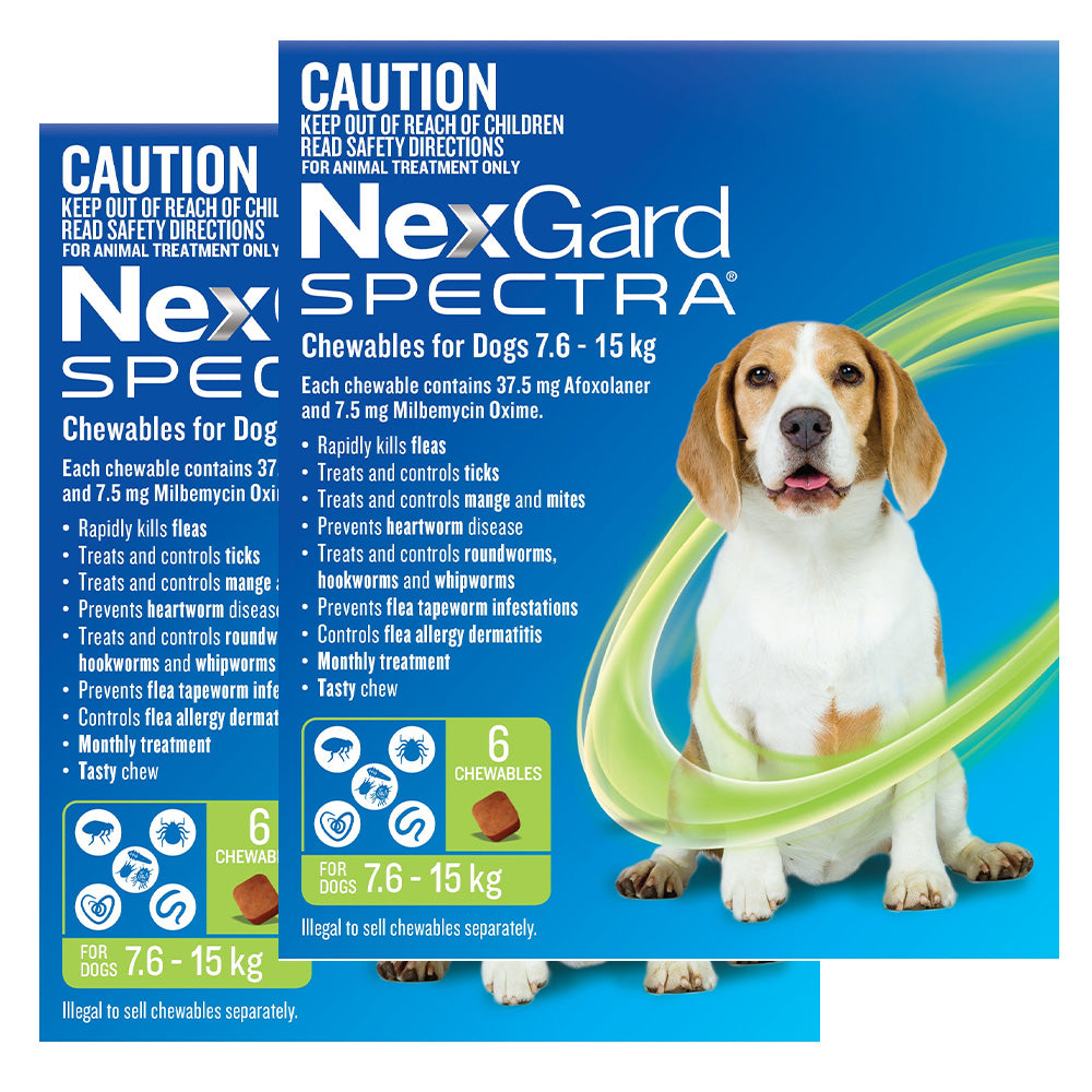 Nexgard Spectra Medium Dogs (7.6 - 15kg) Green