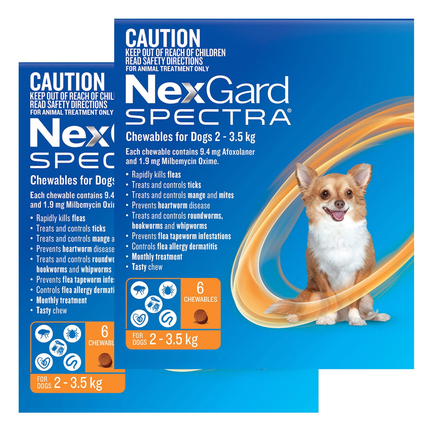 Nexgard Spectra Very Small Dogs (2 - 3.5kg) Orange