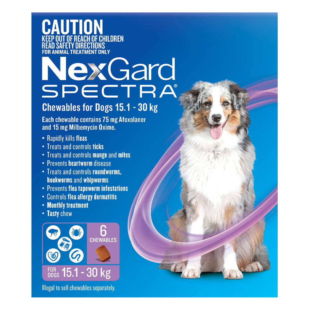 Nexgard Spectra Large Dogs (15.1 - 30kg) Purple