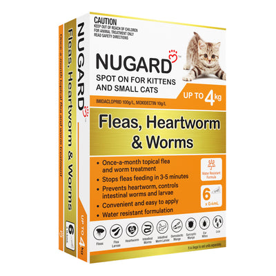 Nugard Spot on For Kittens and Small Cats Upto 4Kg(Orange)