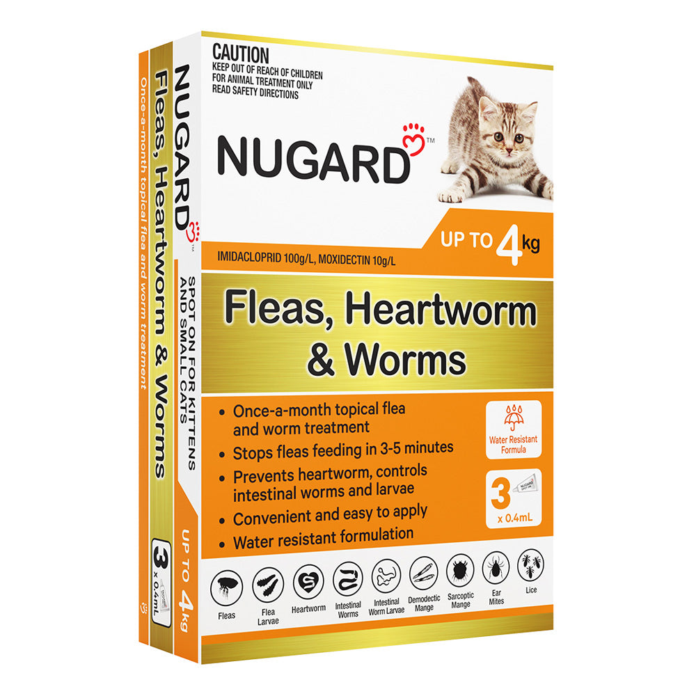 Nugard Spot on For Kittens and Small Cats Upto 4Kg(Orange)