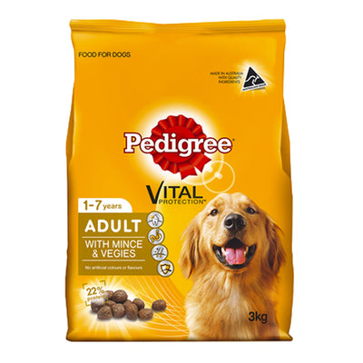 Pedigree Adult Dry Dog Food with Mince & Veggies