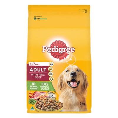Pedigree Adult Dry Dog Food with Real Beef