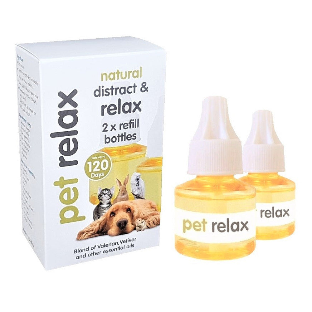 Pet Relax Natural Distract & Relax Diffuser 2x Refill bottles