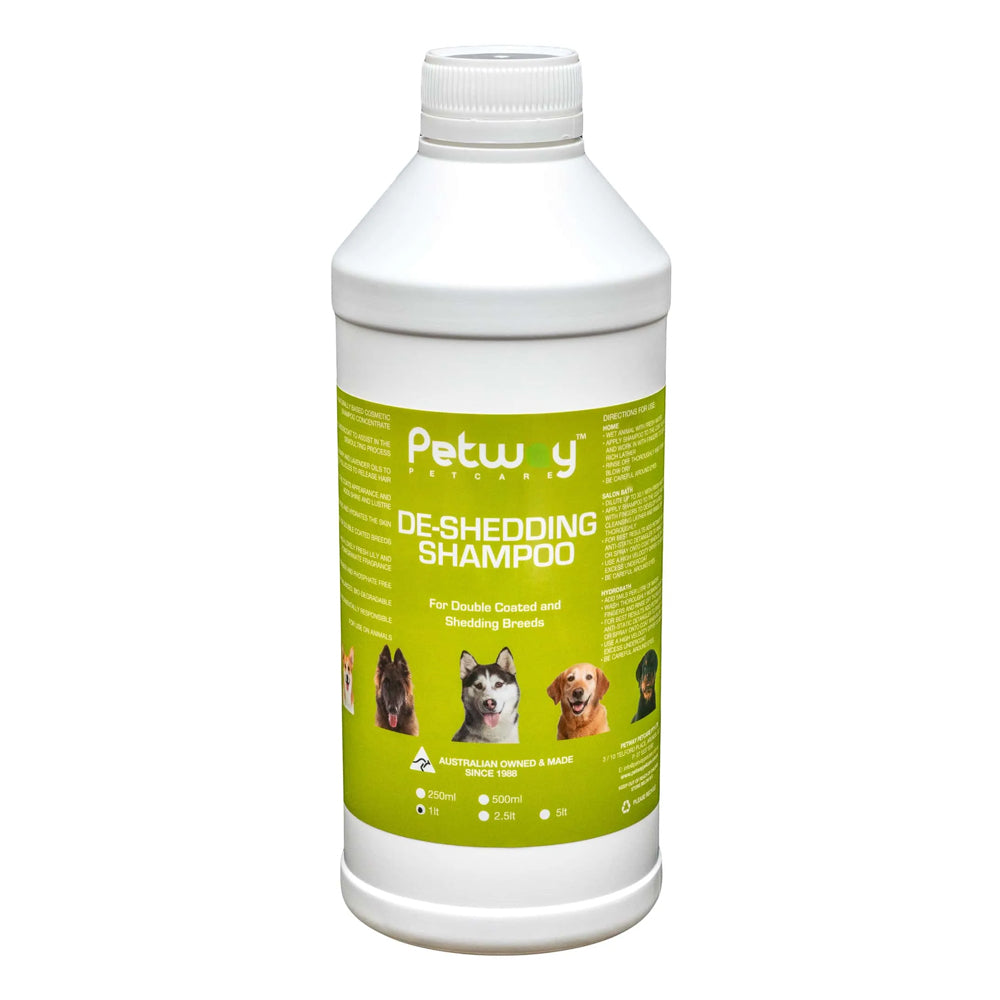 Petway Petcare De Shedding Shampoo For Double Coated And Shedding Breeds For Dogs