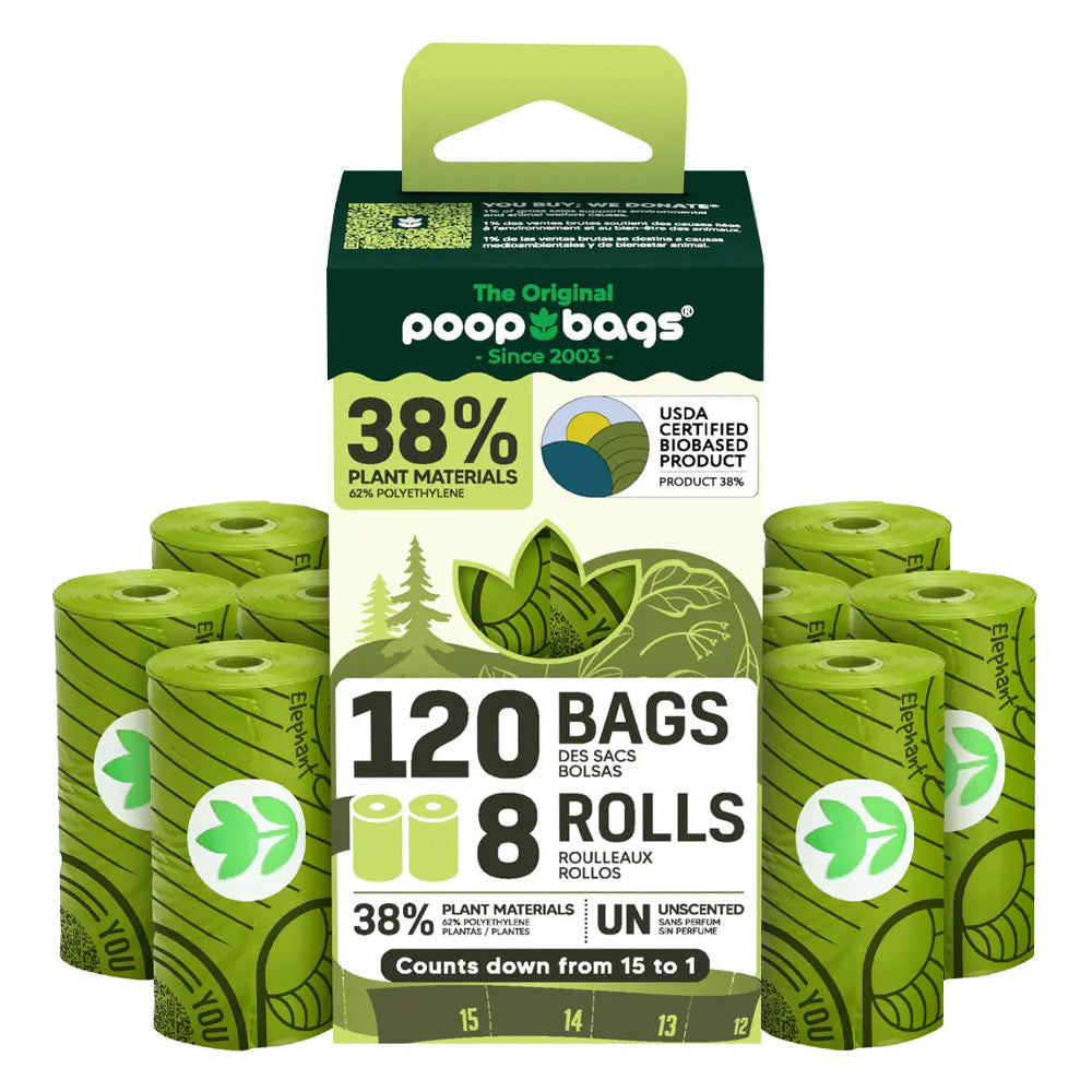 Poop Bags 120 Waste Bags 8 Rolls