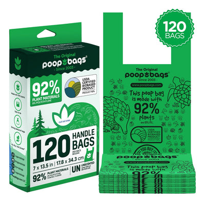 Poop Bags Handle Tie 120 Count Recycled