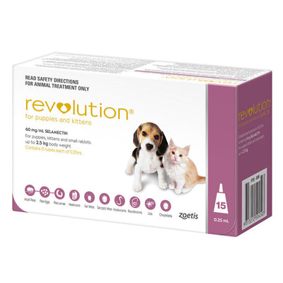 Revolution (Selamectin) For Puppies upto 2.5Kg (Pink)