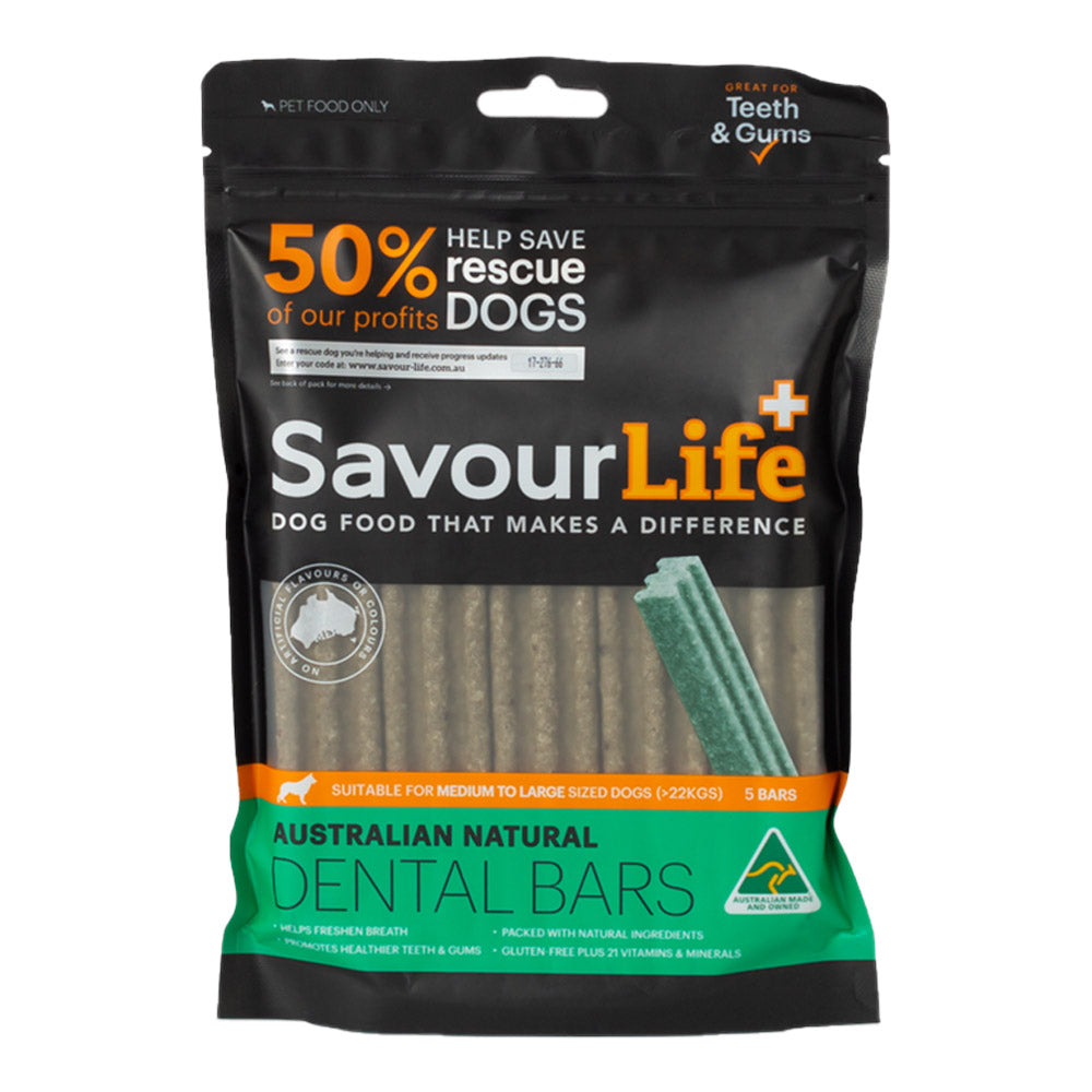 SavourLife Australian Natural Dental Bars Treats for Dogs Medium to Large