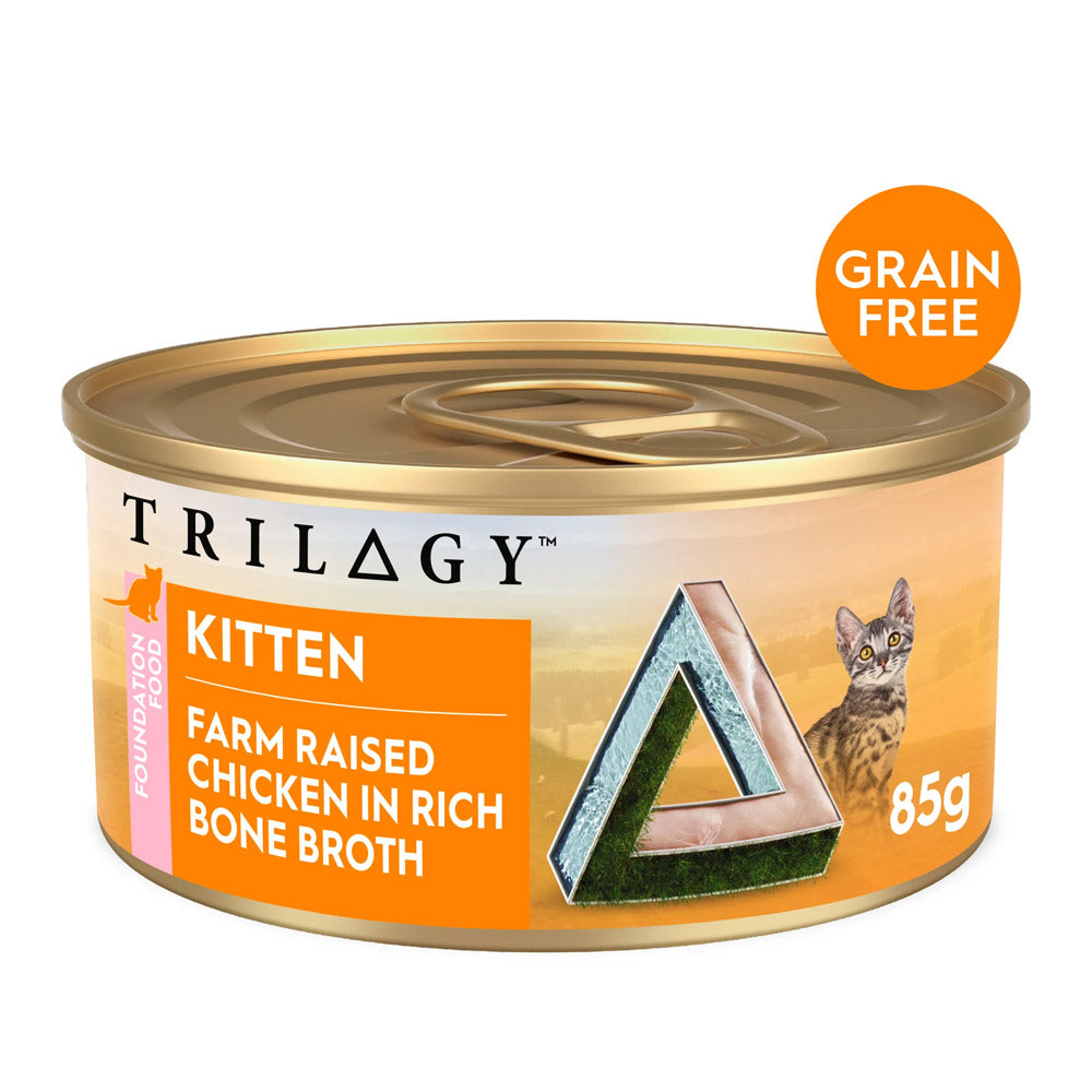 Trilogy Kitten Grain Free Farm Raised Chicken in Rich Bone Broth Wet Cat Food 85gm