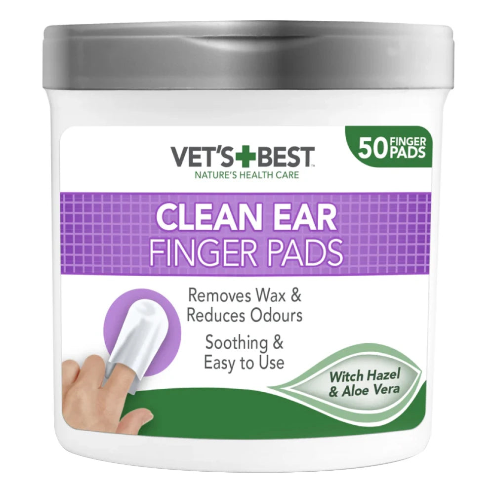 Vet's Best Nature's Health Care Ear Relief Finger Wipes for Dogs