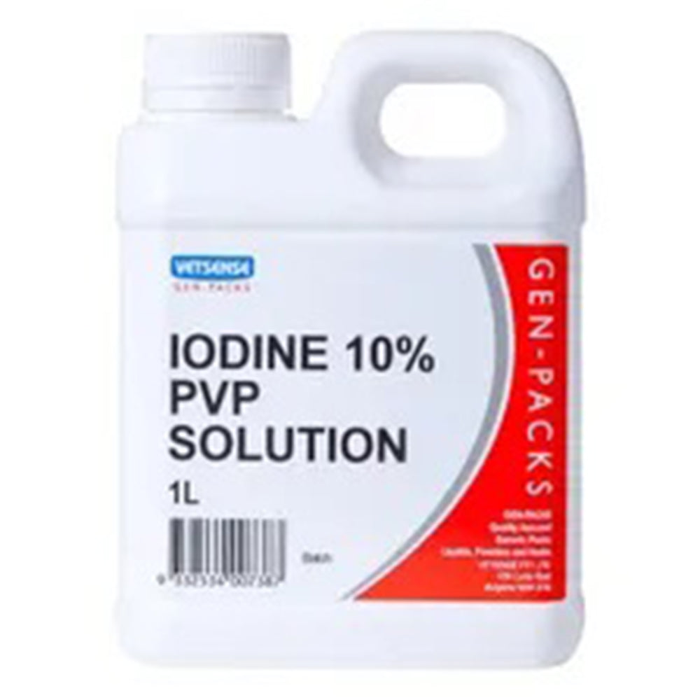 Vetsense Gen-Packs Iodine 10% PVP Solution