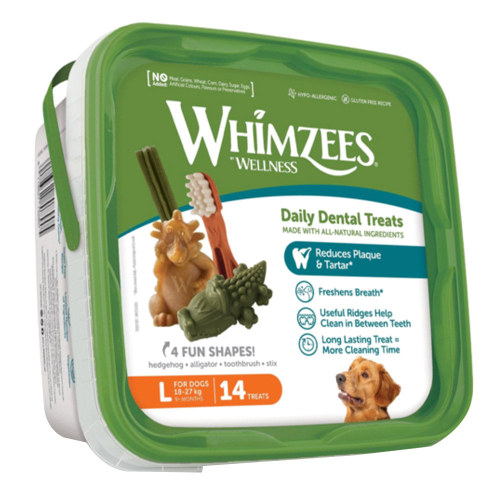 Whimzees Alligator/Brushzees/Stix Variety Value Box Dog Dental Treats Large