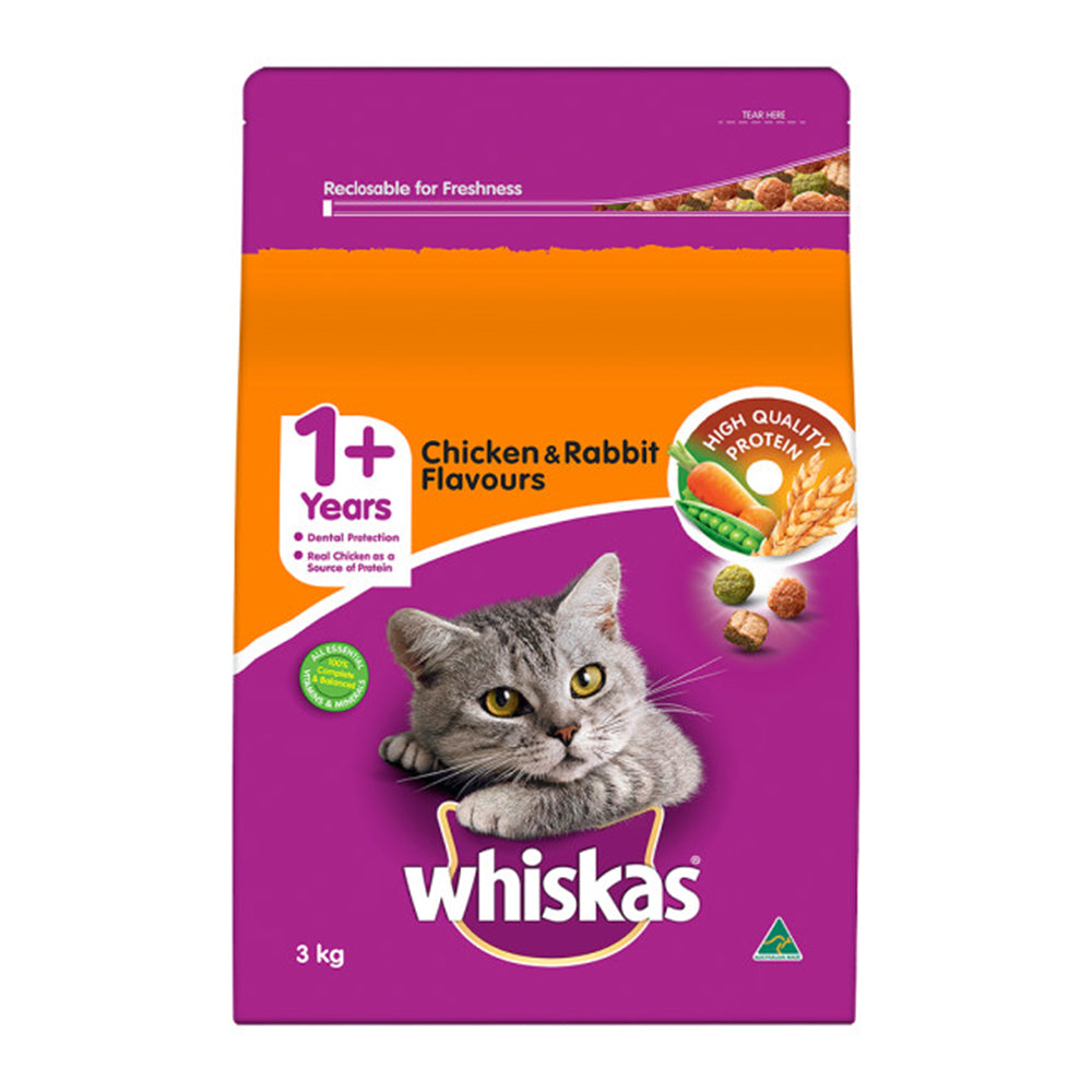 Whiskas Adult 1+ Years Chicken & Rabbit Flavours Dry Cat Food