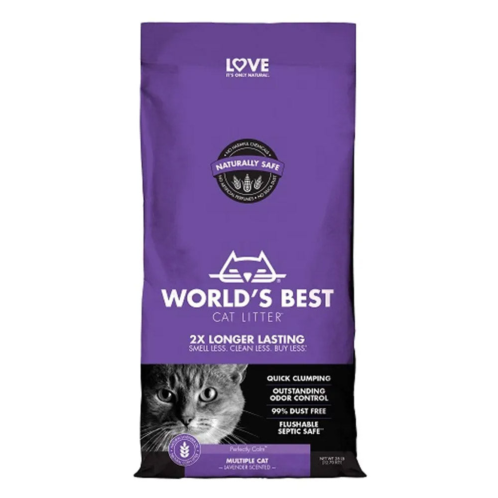 World's Best Multiple Cat Lavender Scented Cat Litter
