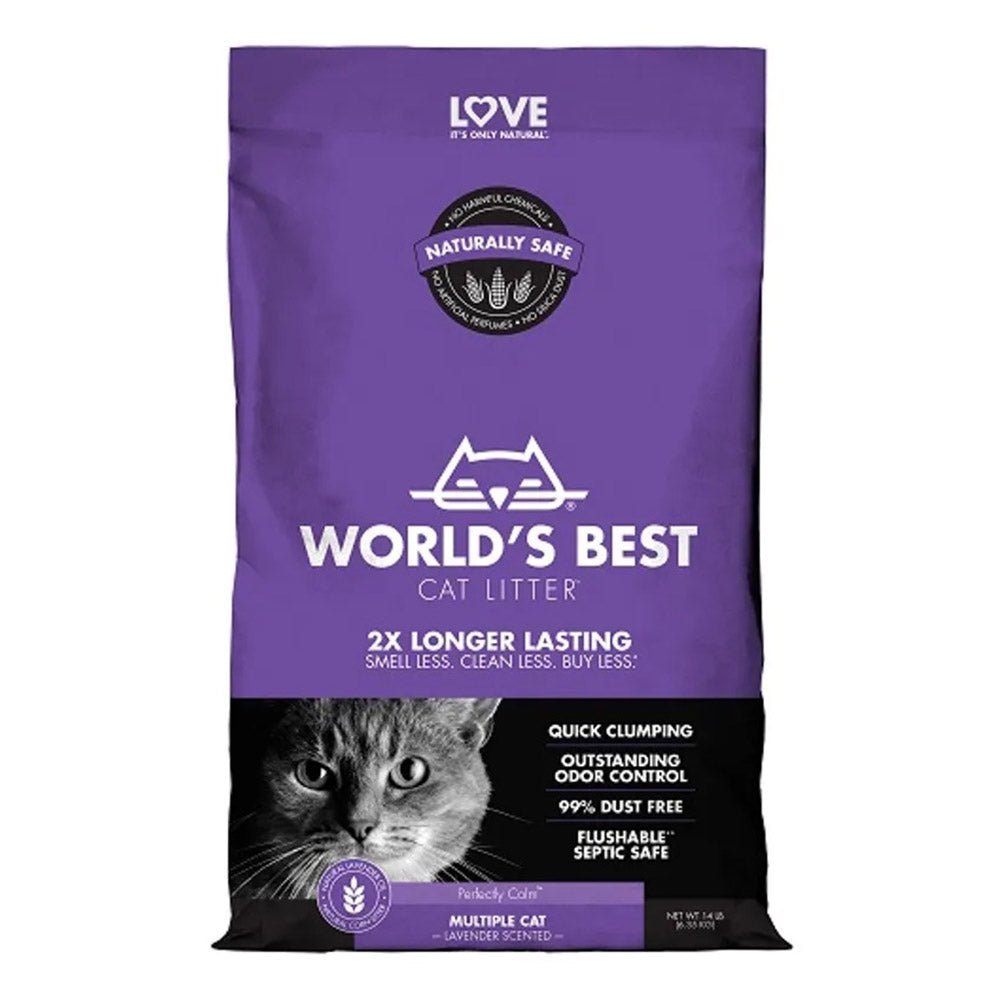 World's Best Multiple Cat Lavender Scented Cat Litter