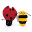 Zippy Claws 2-Pack Toys for Cats - Ladybug and Bee