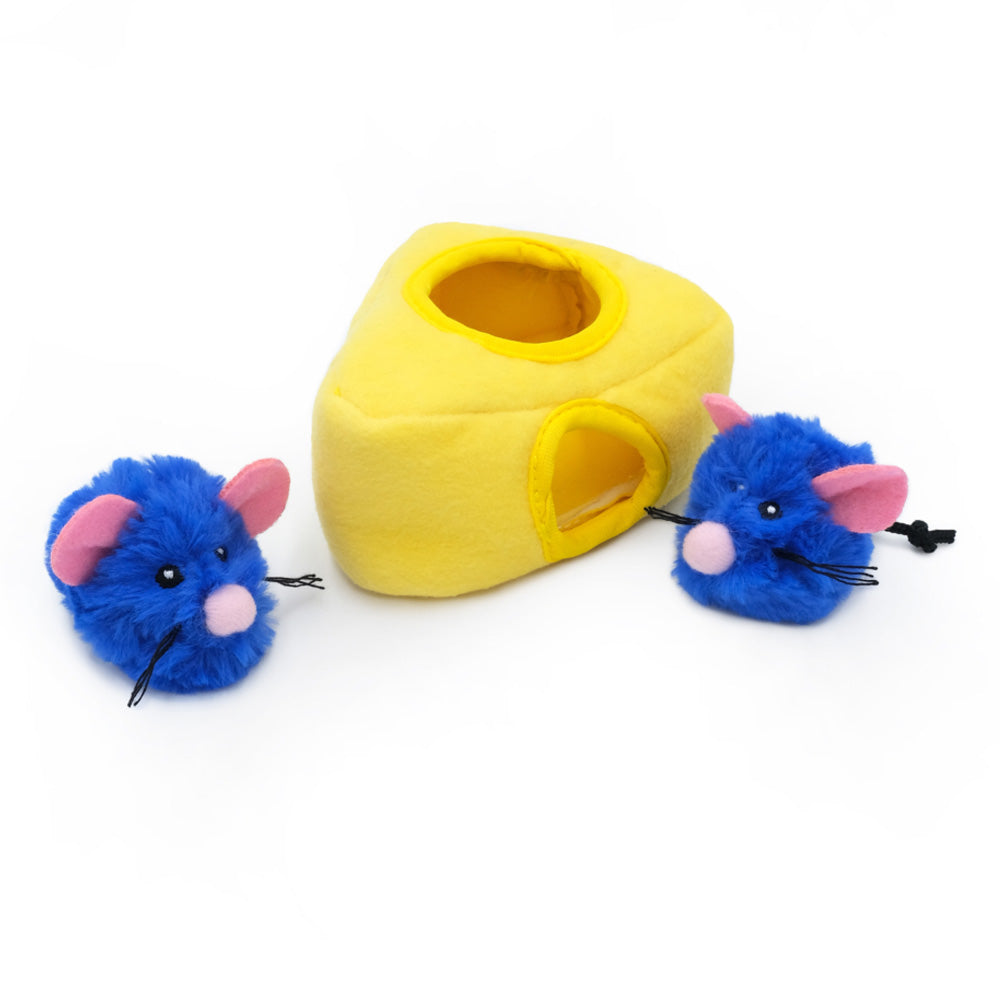 Zippy Claws Burrow Toys for Cats - Mice n Cheese