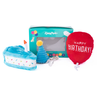 Zippy Paws Birthday Box for Dogs - Blue