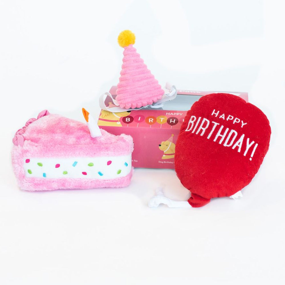 Zippy Paws Birthday Box for Dogs - Pink