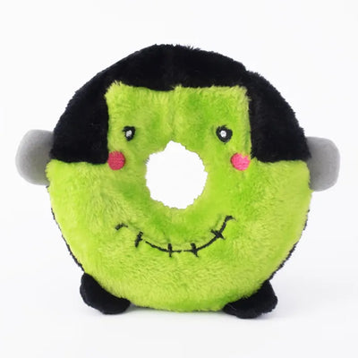 Zippy Paws Halloween Donutz Buddies- Frankensteins Toys for Dogs - Frankensteins Monster
