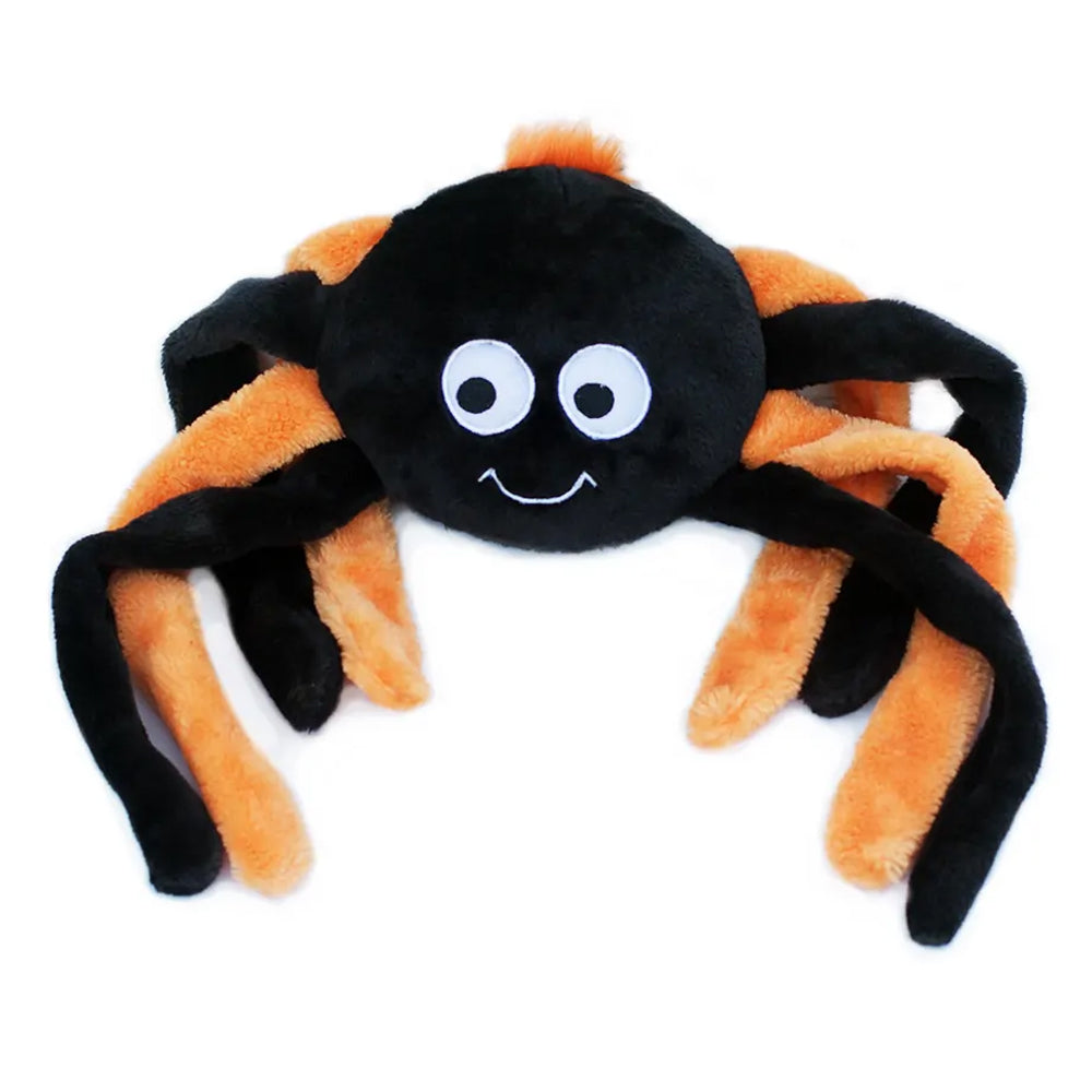 Zippy Paws Halloween Grunterz Toys for Dogs - Orange Spider