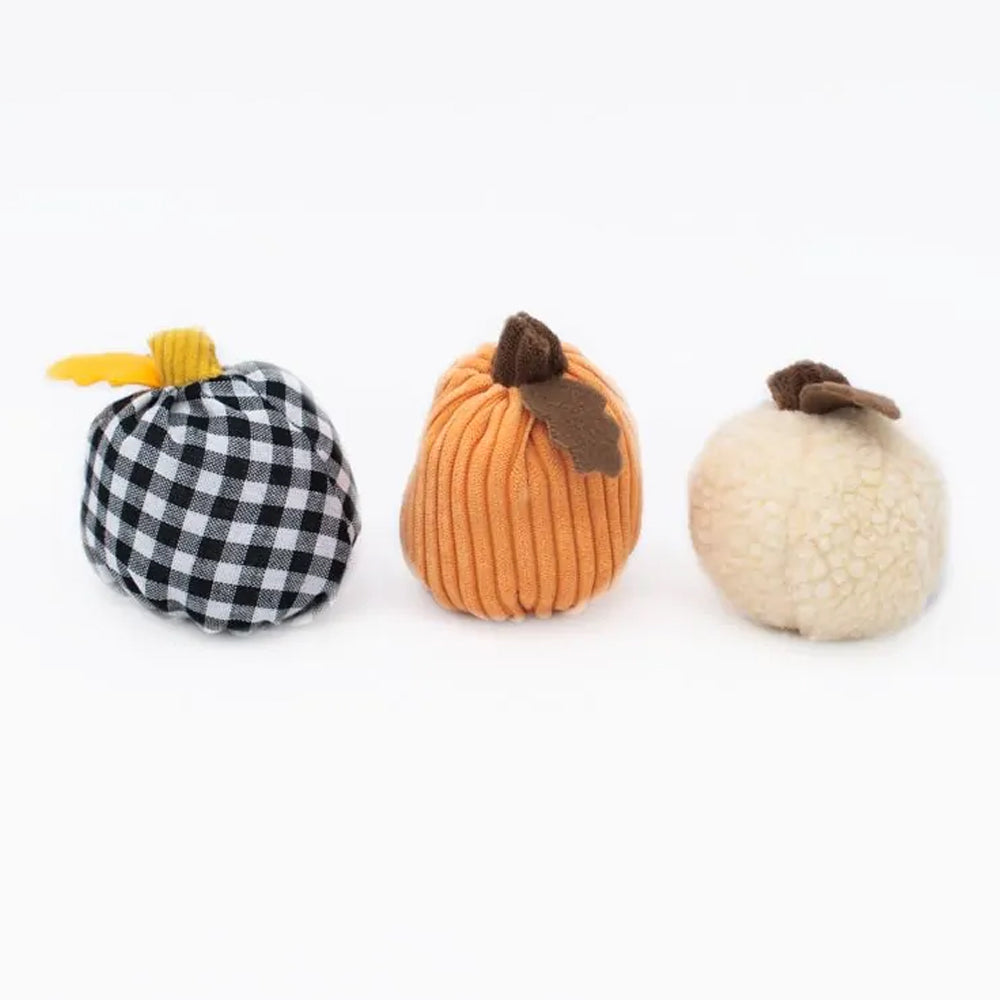 Zippy Paws Halloween Miniz 3-Pack Toys for Dogs - Gourds