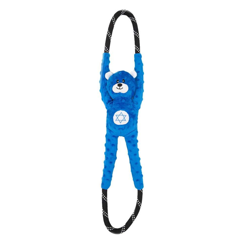 Zippy Paws Hanukkah Ropetugz Toys for Dogs - Bear